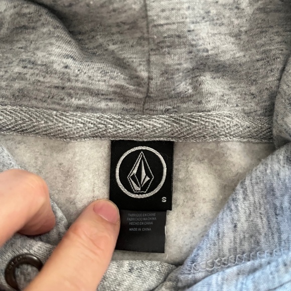 Mens Volcom Stone gray cozy hoodie Small - Picture 2 of 3